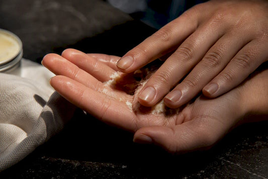 Hands warming solid waterless body balm
