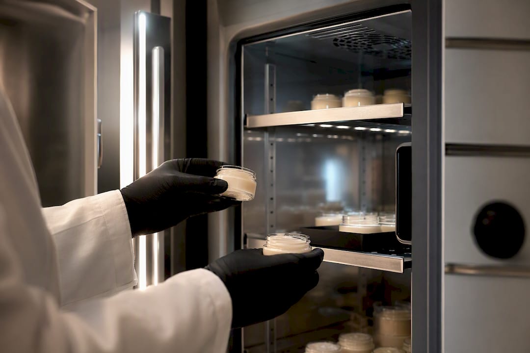 Anonymous cosmetic samples in stability testing chamber