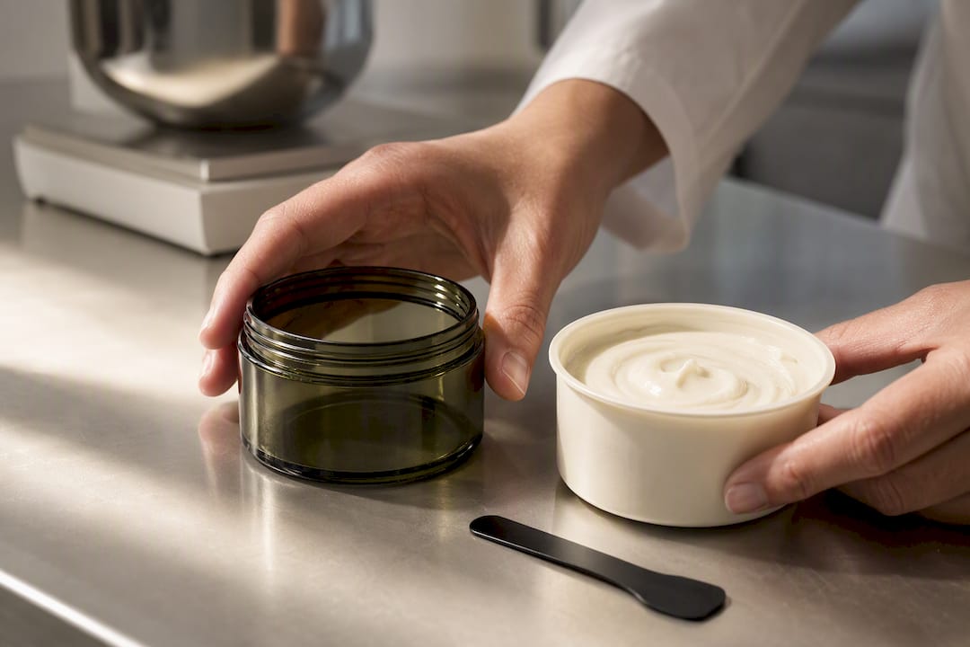 Sustainable packaging materials beside body butter formula